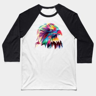 Watercolor Rainbow American Eagle Baseball T-Shirt